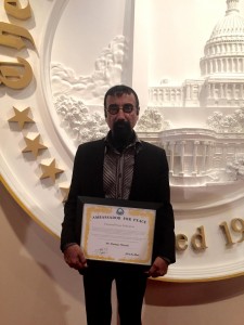 Artist Mumtaz Husain was recognized with Ambassador for Peace award