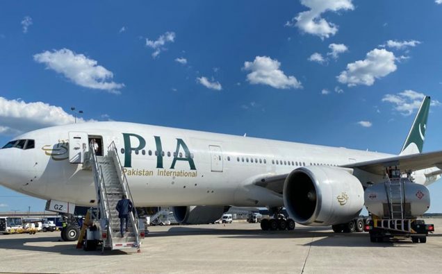 PIA flight carrying stranded Pakistanis 