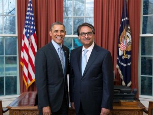 Ambassador Jilani with President Obama Photo: Embassy of Pakistan Washington D.C.