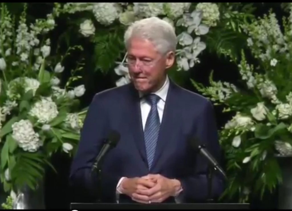 Former President Bill Clinton delivering eulogy for Muhammad Ali Photo: Screenshot