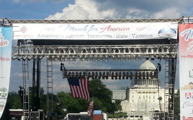 Views and News photo of March for America Rally stage July 23, 2016