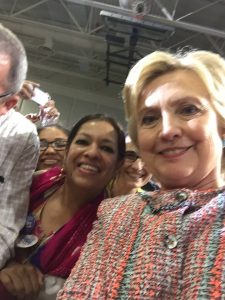 Naila Alam with Hillary Clinton July 14, 2016 Virginia Photo: Naila Alam official Facebook