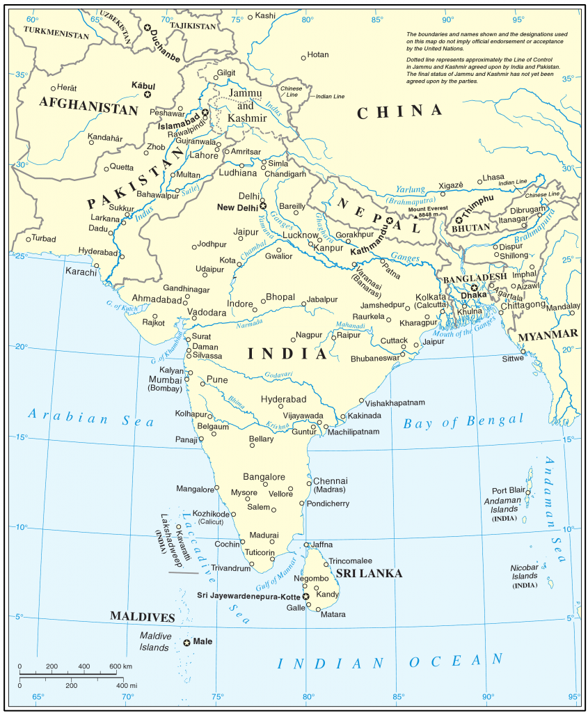 South Asia UN Map [Public domain], via Wikimedia Commons