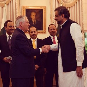 Secretary Tillerson meets Pakistan PM Abbasi: Photo: US State Department