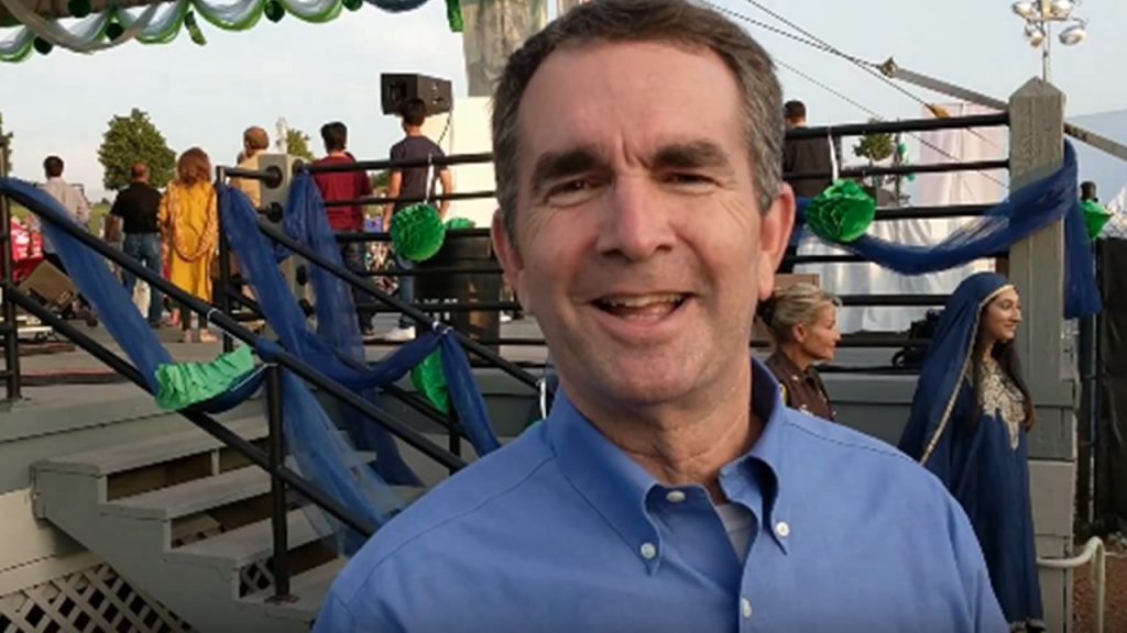 Ralph Northam speaking to Views News TV as candidate at a Pakistan Independence Day event in Virginia August 2017