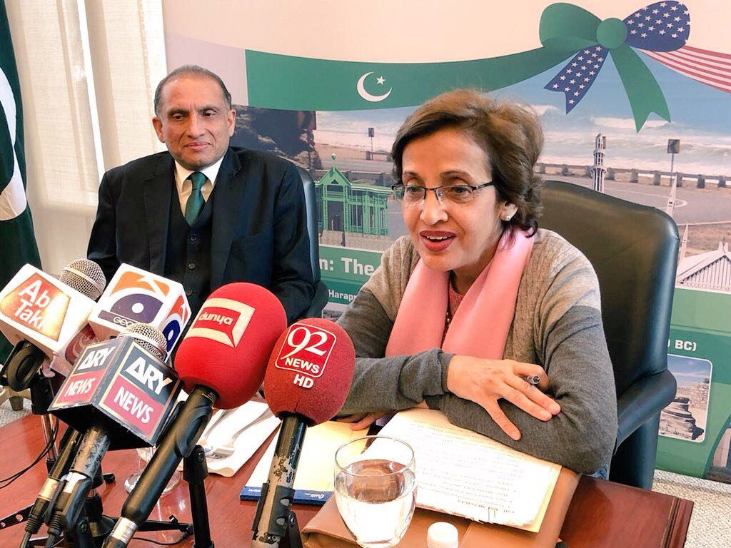 Pakistan's Foreign Secretary Tehmina Janjua with Ambassador Aizaz Ahmad Chaudhry Photo: Pakistan Embassy
