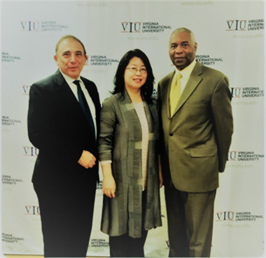 Mr. Michel Zajur, Dr. Cindy Shao and Mr. Edward Williams from Multicultural Chambers Alliance Photo: VIU